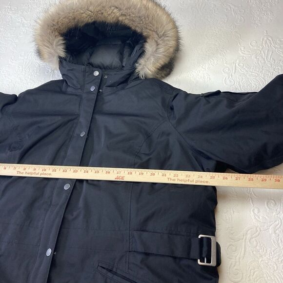 Eddie Bauer Weatheredge Parka Down Jacket Women 3X Black Quilted Faux Fur Trim - Picture 9 of 16